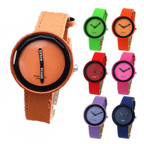 Women Quartz colourful leather watch